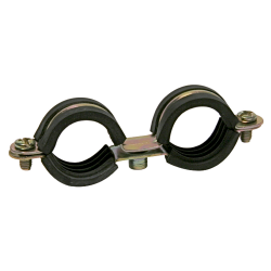 Podwójna obejma metalowa z gumą CELO EPDM M6